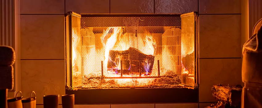 Mendota Hearth Landscape Fireplace Installation in Owings Mills, Maryland